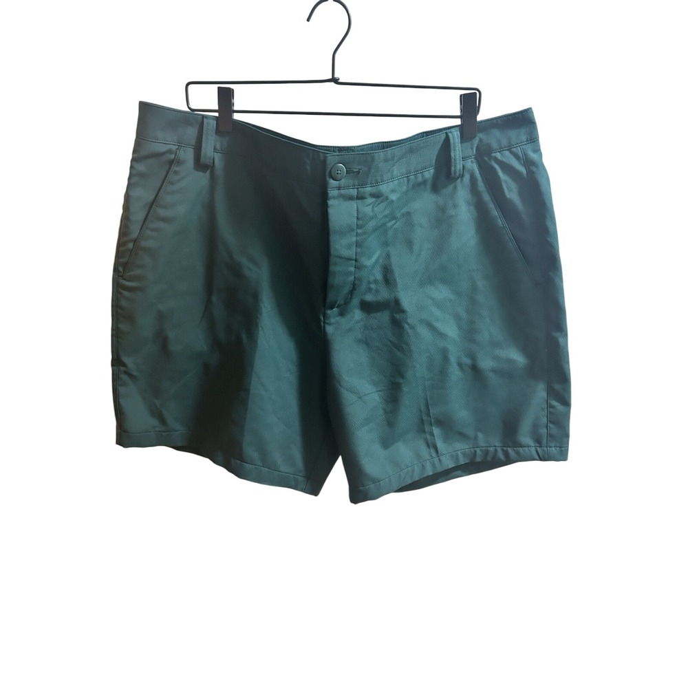 Puma Golf Shorts Mens 40 Green‎ Textured Performance Stretch Flat Front